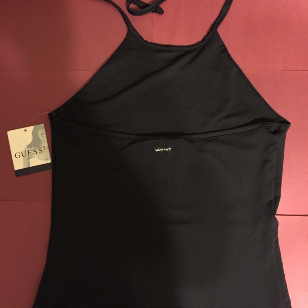 Guess black halter top ; juniors Large